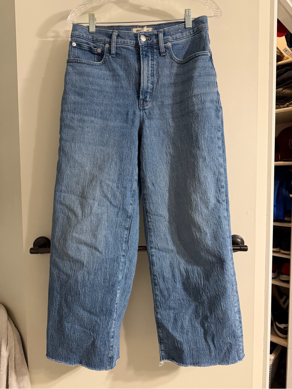 Madewell Light Blue The Perfect Vintage Crop Wide Leg Jeans